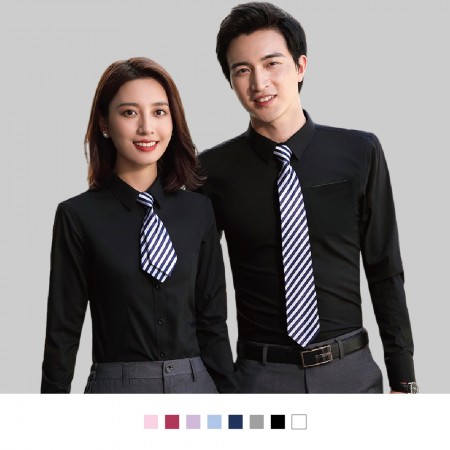 【晶輝團體制服】S115 加厚素面韓版上班族長袖襯衫