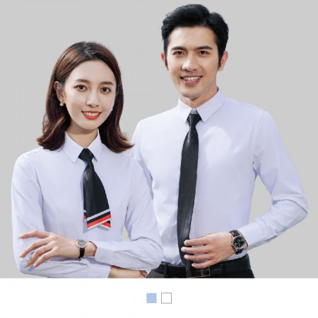 【晶輝團體制服】S116-平紋素面合身韓版長袖襯衫