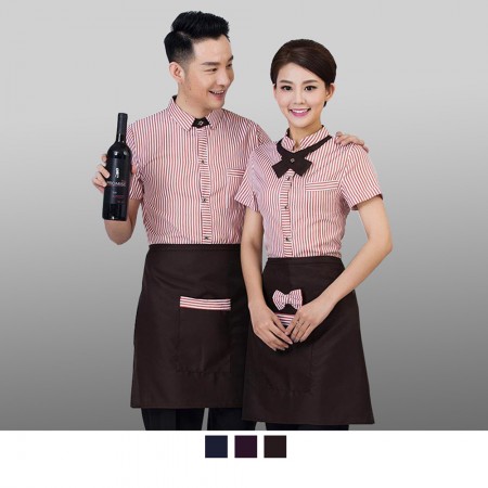 【晶輝】CH002-餐飲業服務員短袖襯衫工作服